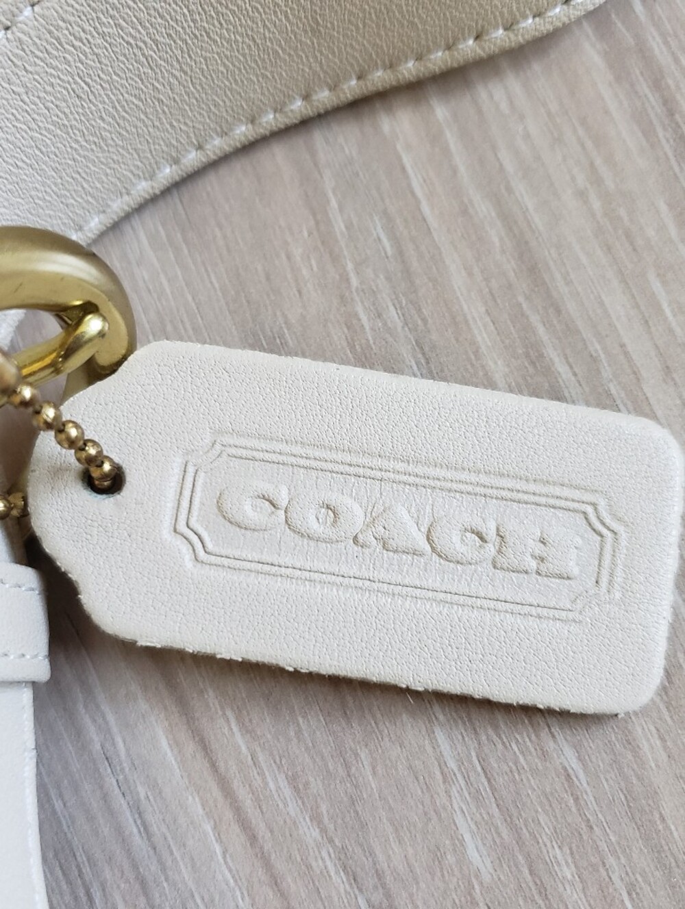 Vintage Coach Crossbody Whitney Bone White Leather Timeless USA Shoulder Bag - Picture 5 of 15